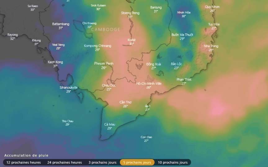Caída de temperaturas debido al tifón Usagi